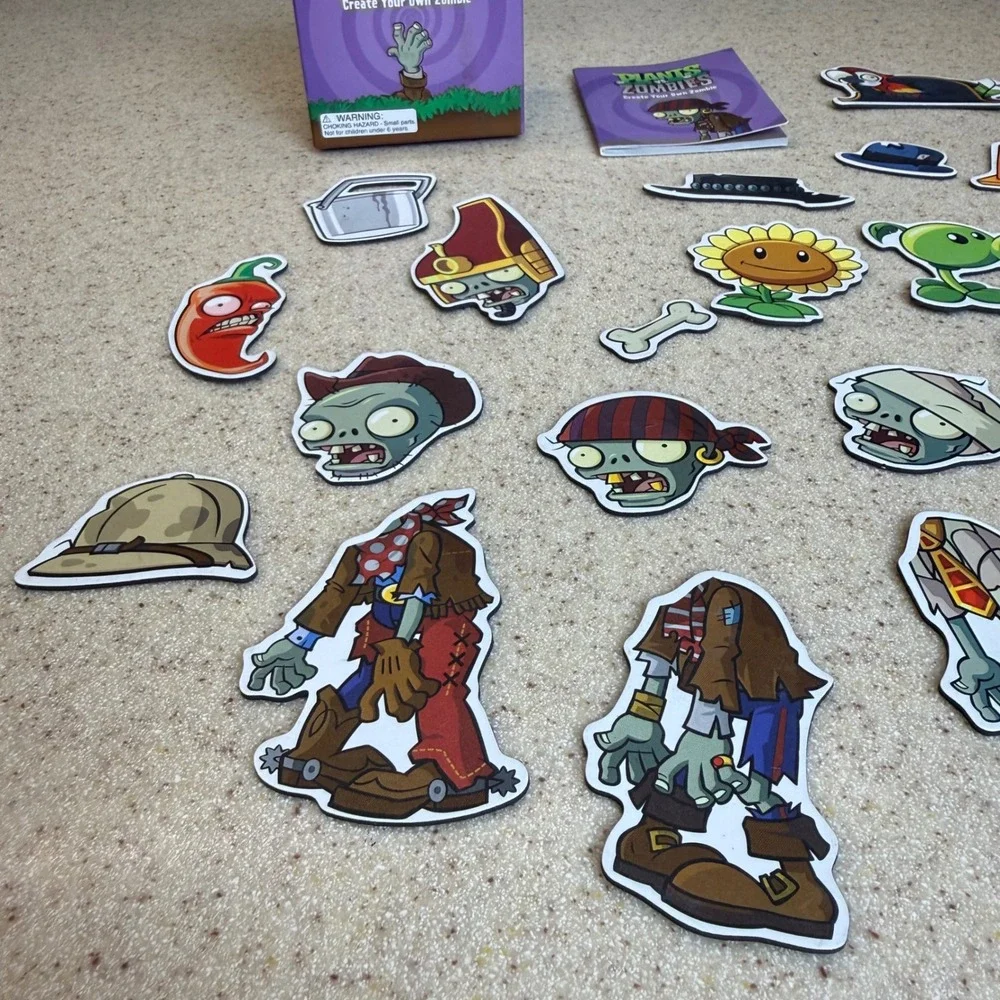 Plants vs Zombies Create Your Own Zombie Magnetic Kit Running Press Complete